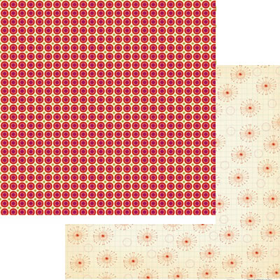 Scenic Route - Laurel Half Penny Circle 12x12 double sided cardstock  (pack of 10)